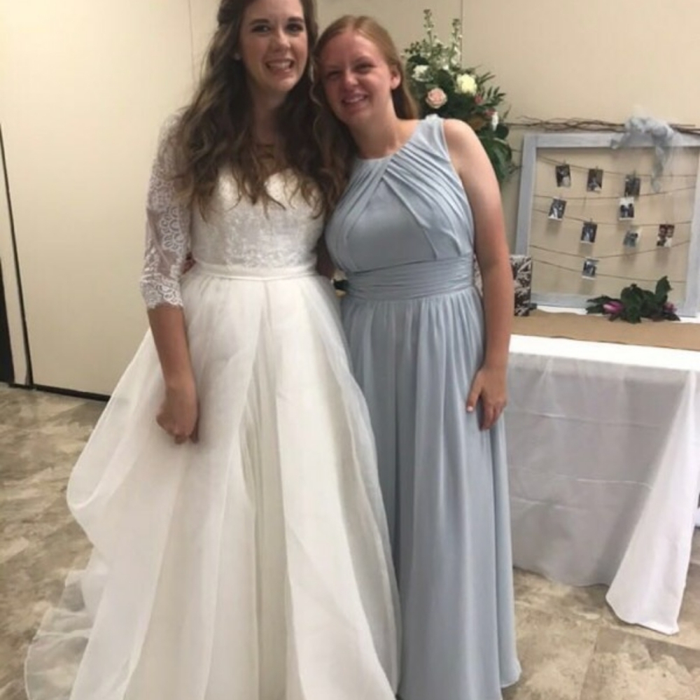 BM Bridal Dusty Blue Bridesmaids dress